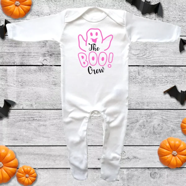 The Boo Crew Ghost Envelope Neck Sleepsuit