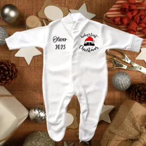 Tiny Baby Babies First Christmas Sleepsuit