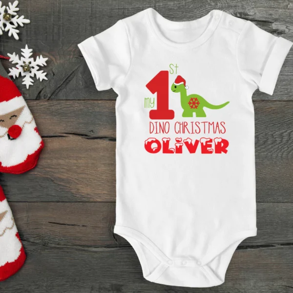 Tiny Baby My First Dino Christmas Vest