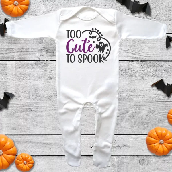 Too Cute To Spook Envelope Neck Sleepsuit