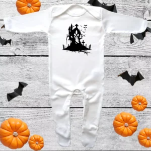 Gothic Graveyard Envelope Neck Sleepsuit