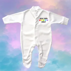 Hello Baby Rainbow Hearts Sleepsuit