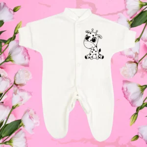 Micro Prem Cute Giraffe Sleepsuit