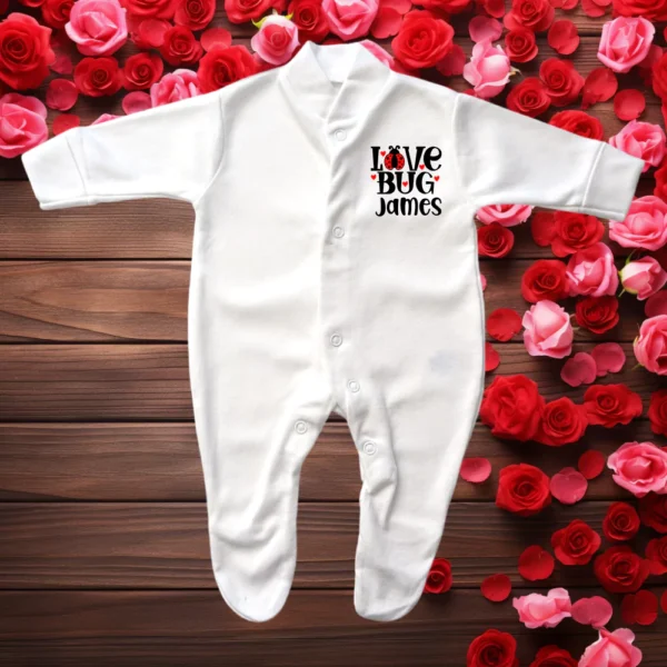 Premature Baby Love Bug Valentine Sleepsuit