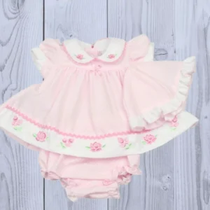 Pink Rose Dress 3pc Set (3-12lb)