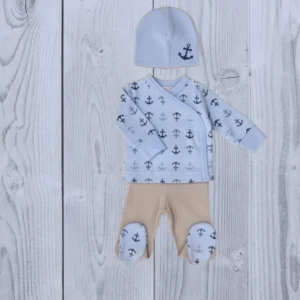 Take Me Home Anchors Long Sleeved Layette Set